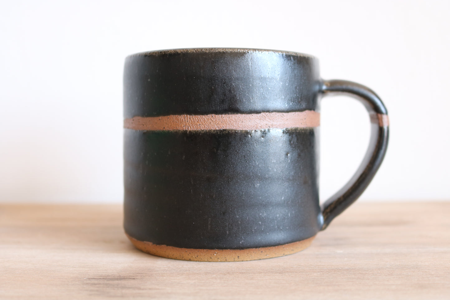Mug - black on black - KJ Pottery