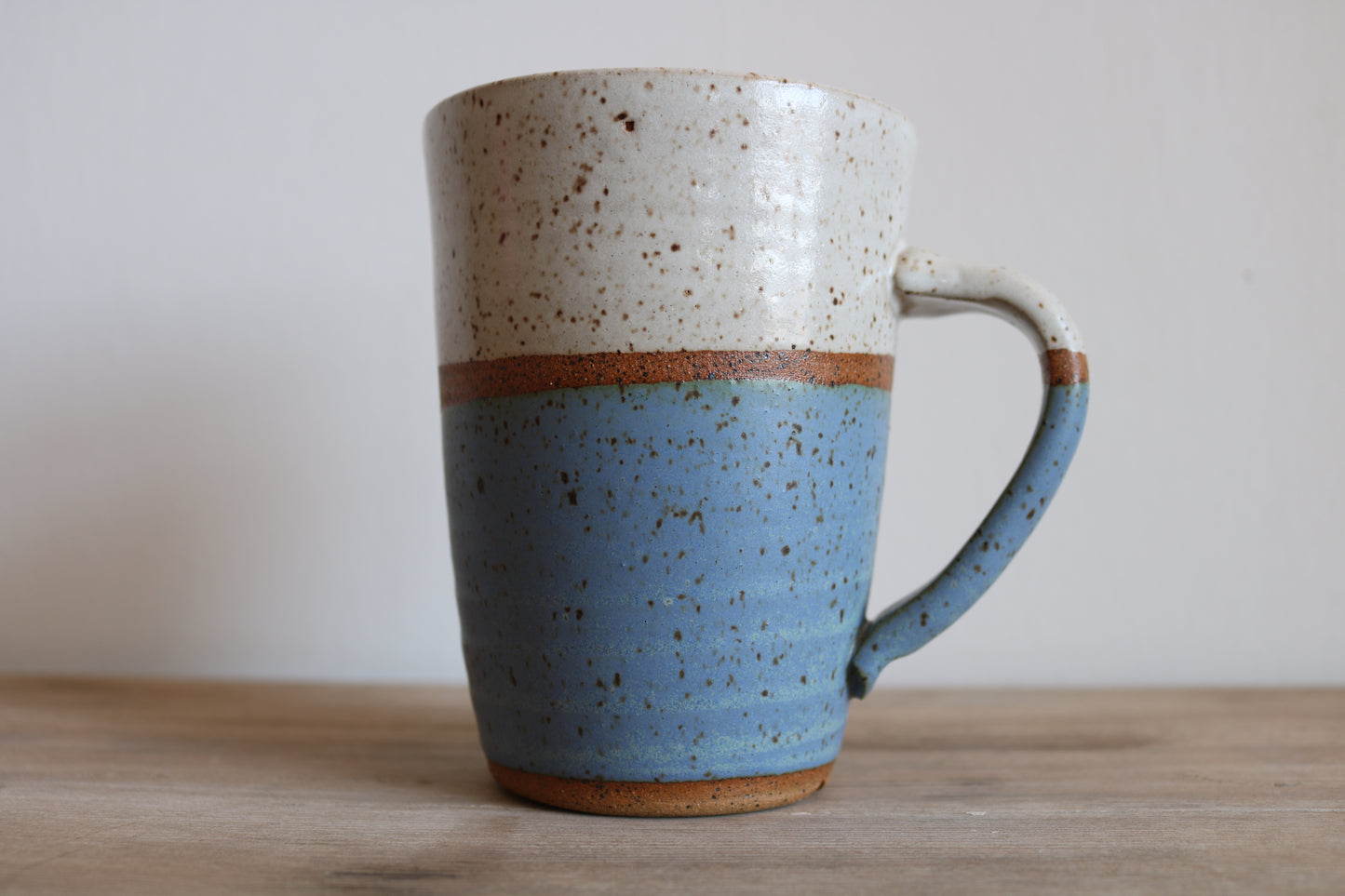 Mug - white & denim - KJ Pottery