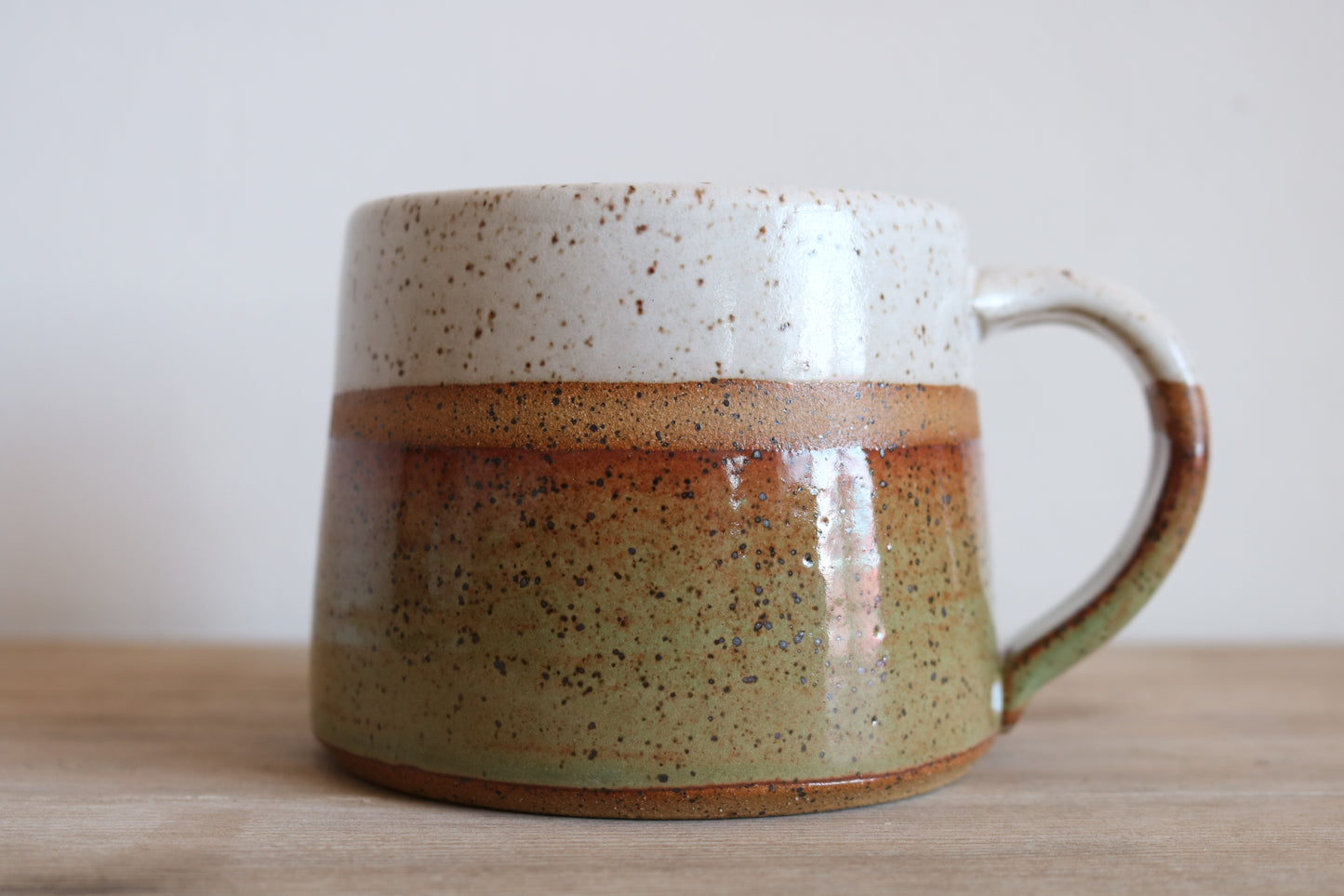 Mug - white & desert - KJ Pottery