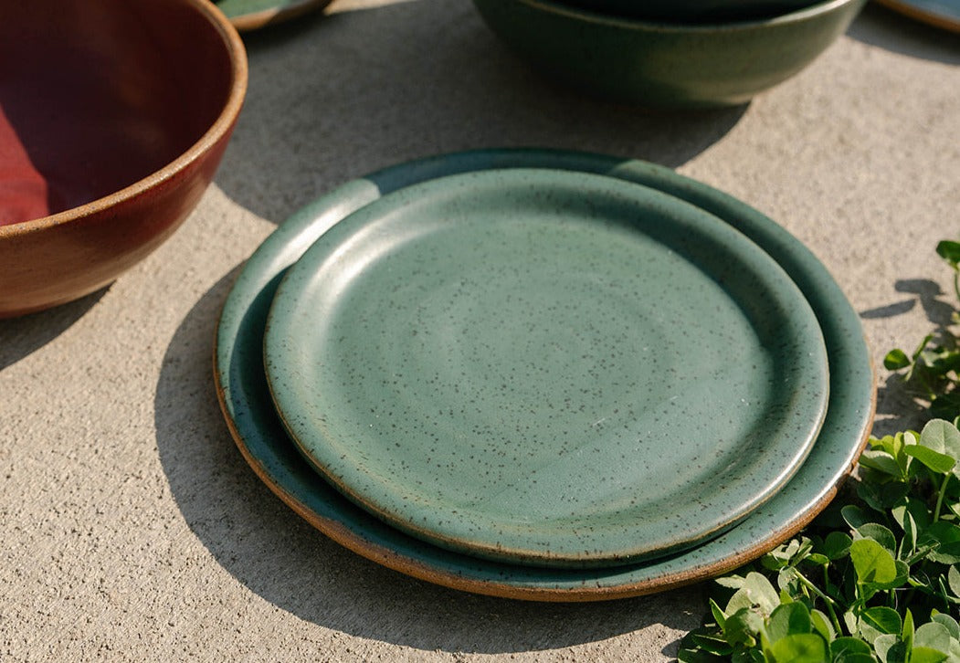 Dinner Plate + Salad Plate - KJ Pottery 