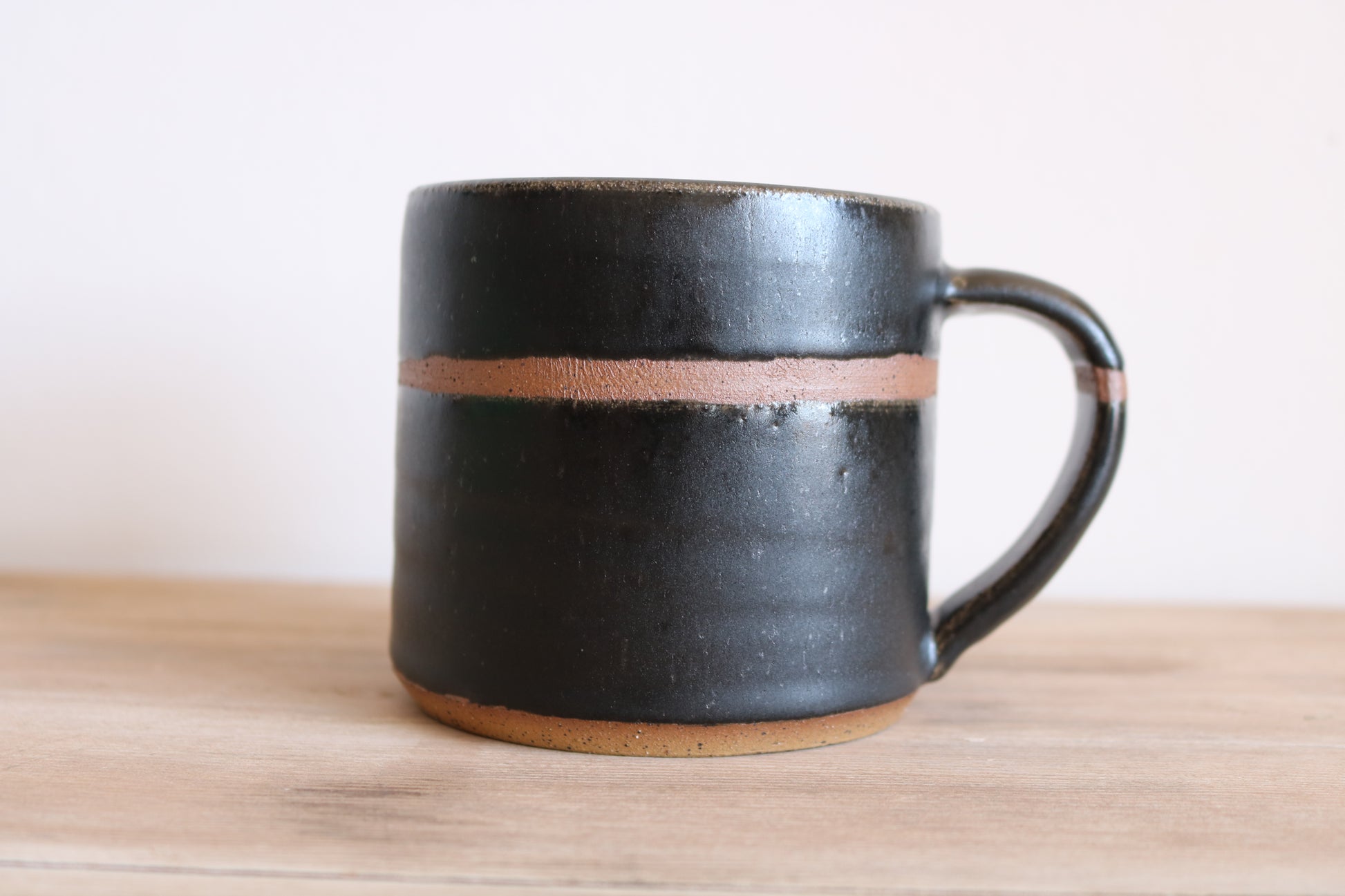 Mug - black on black - KJ Pottery 