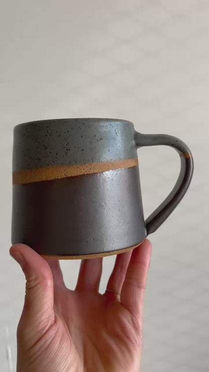 The KJP Mug - Smoke Blue & Brown Metal